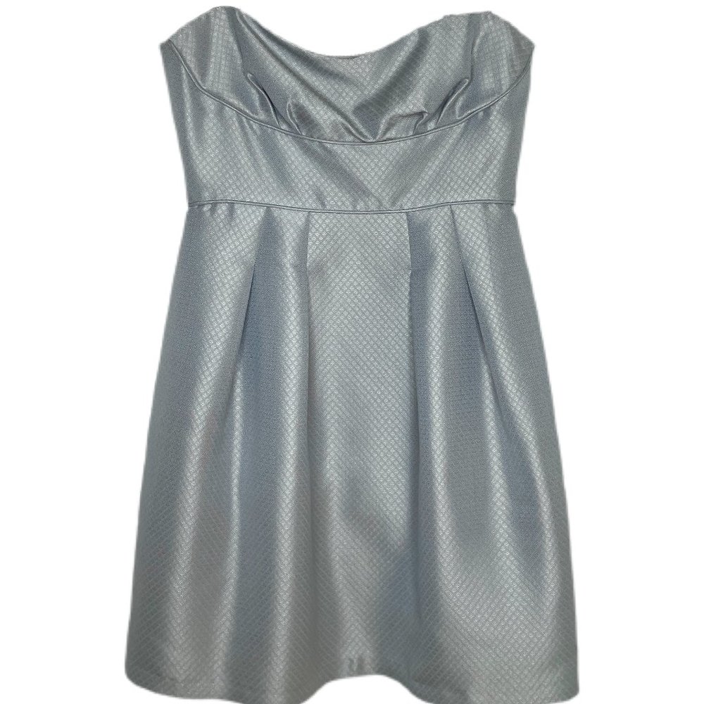 BCBG MaxAzria Silver Gray Strapless Cocktail Mini Dress | Size 6